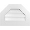 Ekena Millwork Octagonal Top Surface Mount PVC Gable Vent: Functional, w/ 3-1/2"W x 1"P Standard Frame, 22"W x 16"H GVPOT22X1601SF - alternate 1